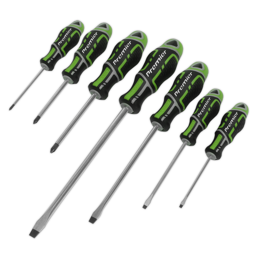 Screwdriver Set7 Piece GripMax - Hi-vis Green