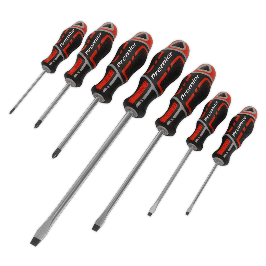 Screwdriver Set7 Piece GripMax - Red