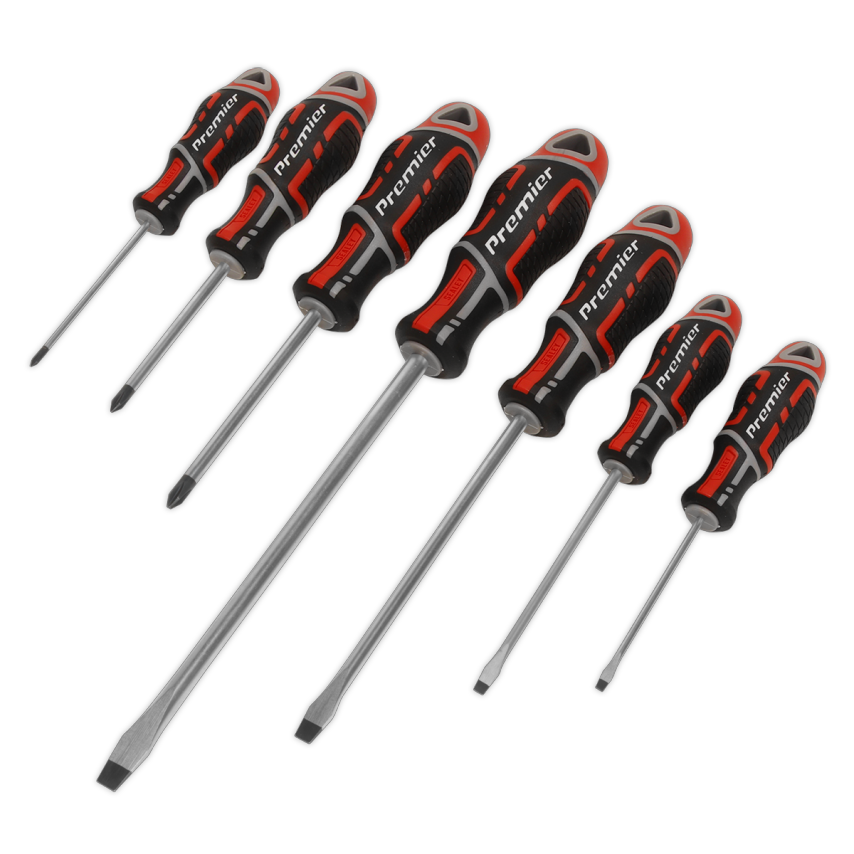 Screwdriver Set7 Piece GripMax - Red