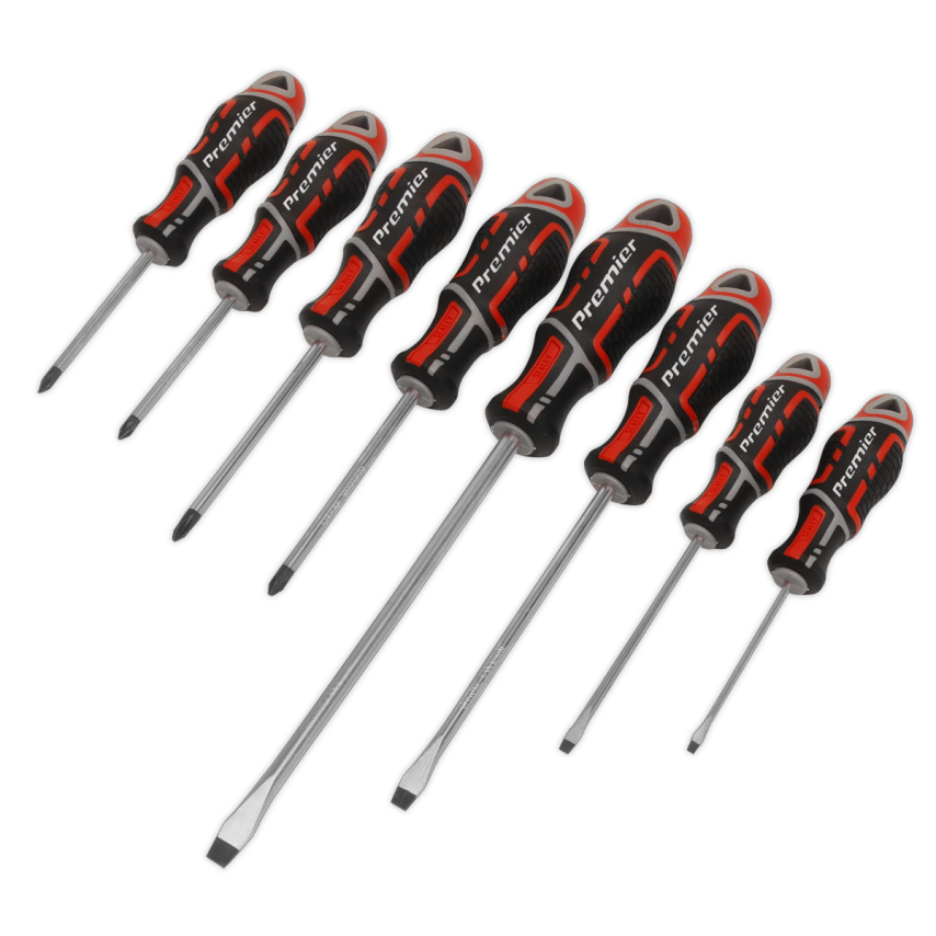 Screwdriver Set8 Piece GripMax - Red