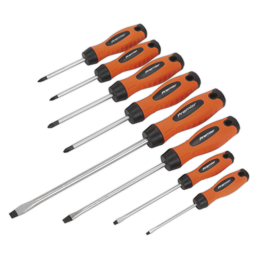Screwdriver Set8 Piece Hi-vis Orange