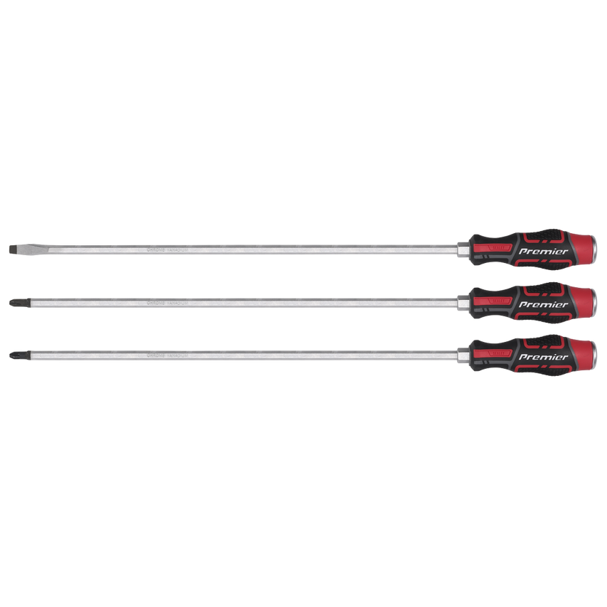 Screwdriver Set 3 Piece Hammer-thru 450mm