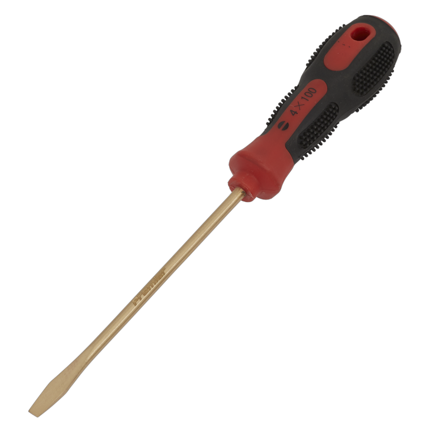 Screwdriver Slotted 4 x 100mm Non-sparking