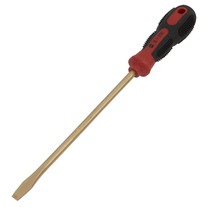 Screwdriver Slotted 8 x 200mm Non-sparking