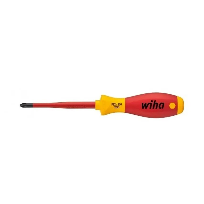 Screwdriver VDE Electric SlimFix Pozidriv PZ1 x 80mm Chrome Vndm