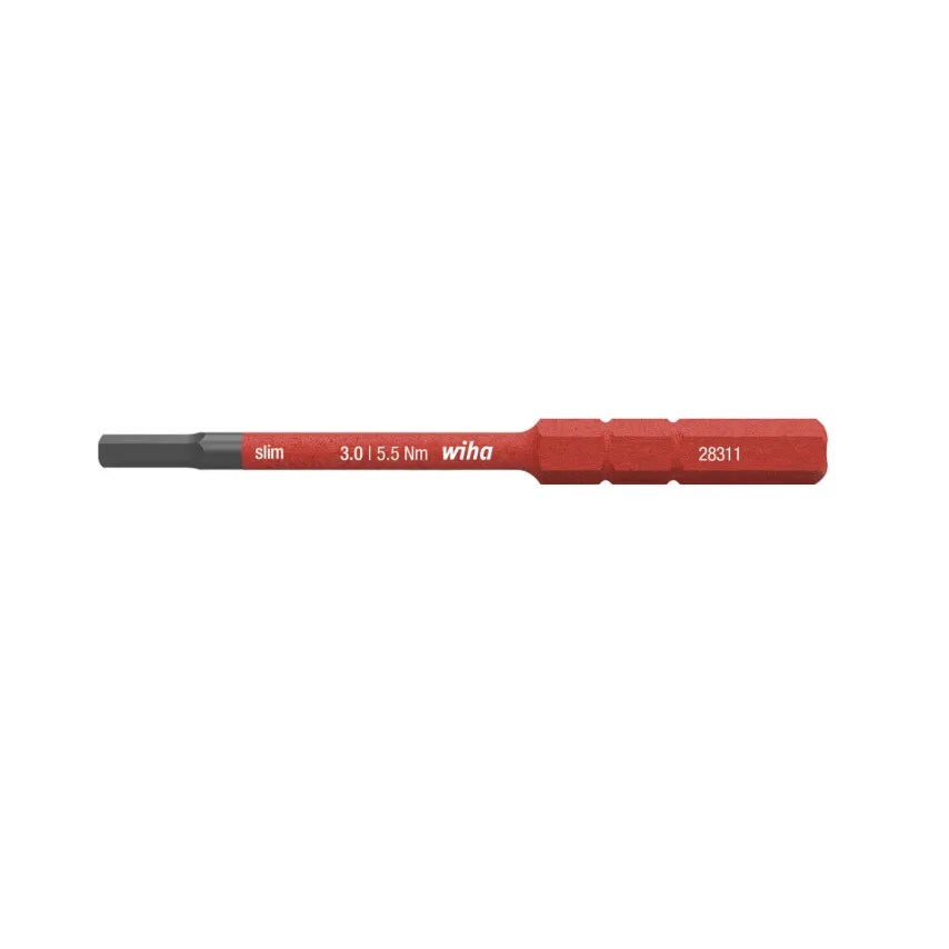 Screwdriver VDE Electric Slimbit Hex 2.0 x 75mm Chrome Vndm Steel I