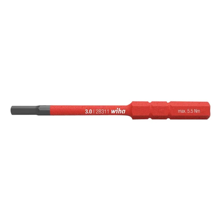 Screwdriver VDE Electric Slimbit Hex 3.0 x 75mm Chrome Vndm Steel I