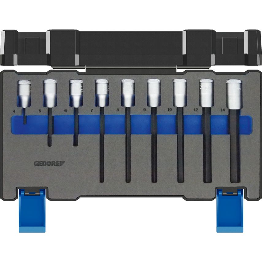 Screwdriver bit socket set 1/2" 9 pcs