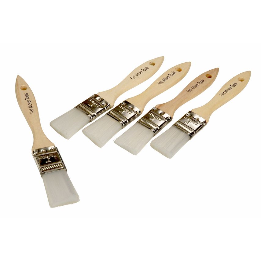 Seam Sealer Brushes, Nylon, Wood Handle, 35 x 25mm, 5pcs