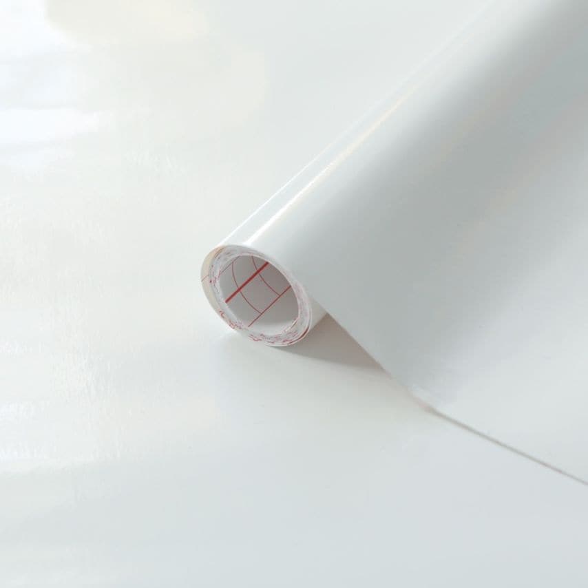 Self Adhesive Film Glossy White 67.5cm x 2m