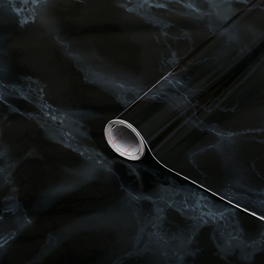 Self Adhesive Film - Black Marble 45cm x 2m