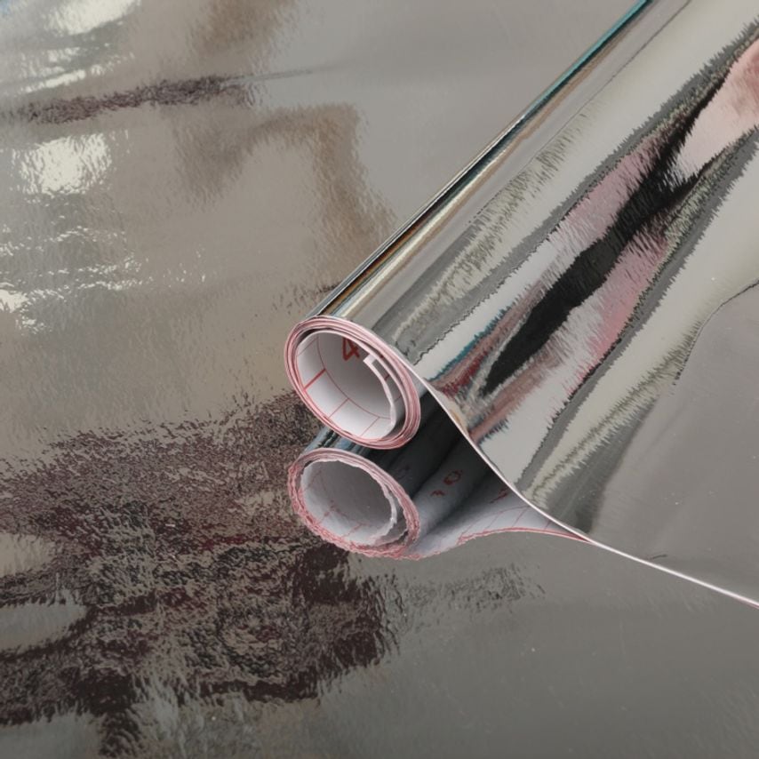 Self Adhesive Film - Glossy Silver 45cm x 1.5m - F3470003