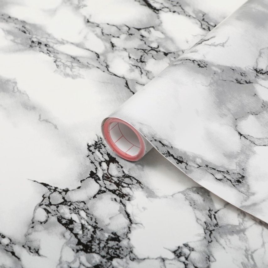 Self Adhesive Film - Marble White 45cm x 2m