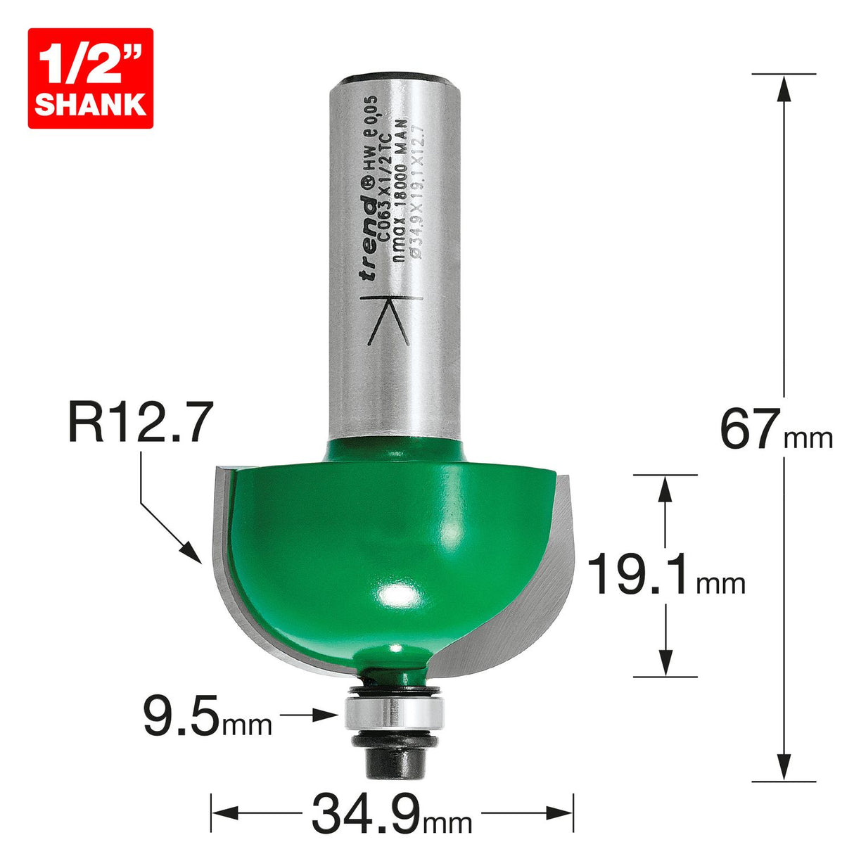 Self Guided Radius 12.7mm - C063X1/2TC