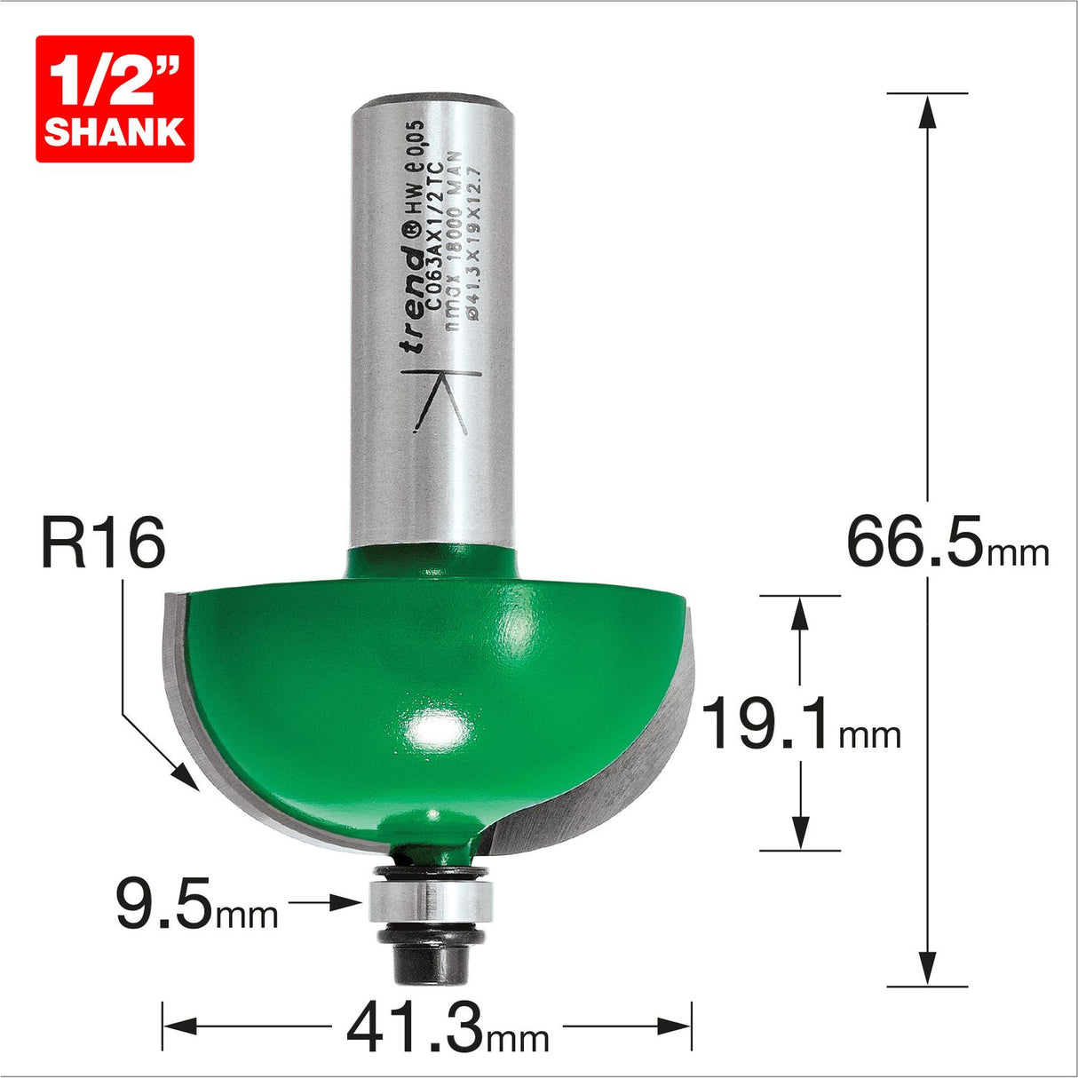 Self Guided Radius 16mm - C063AX1/2TC