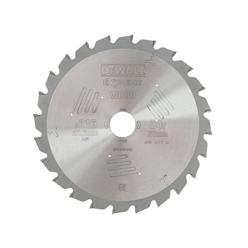 Series 60 Circular Saw Blade 216 x 30mm x 24T ATB/Neg DEWDT4310QZ