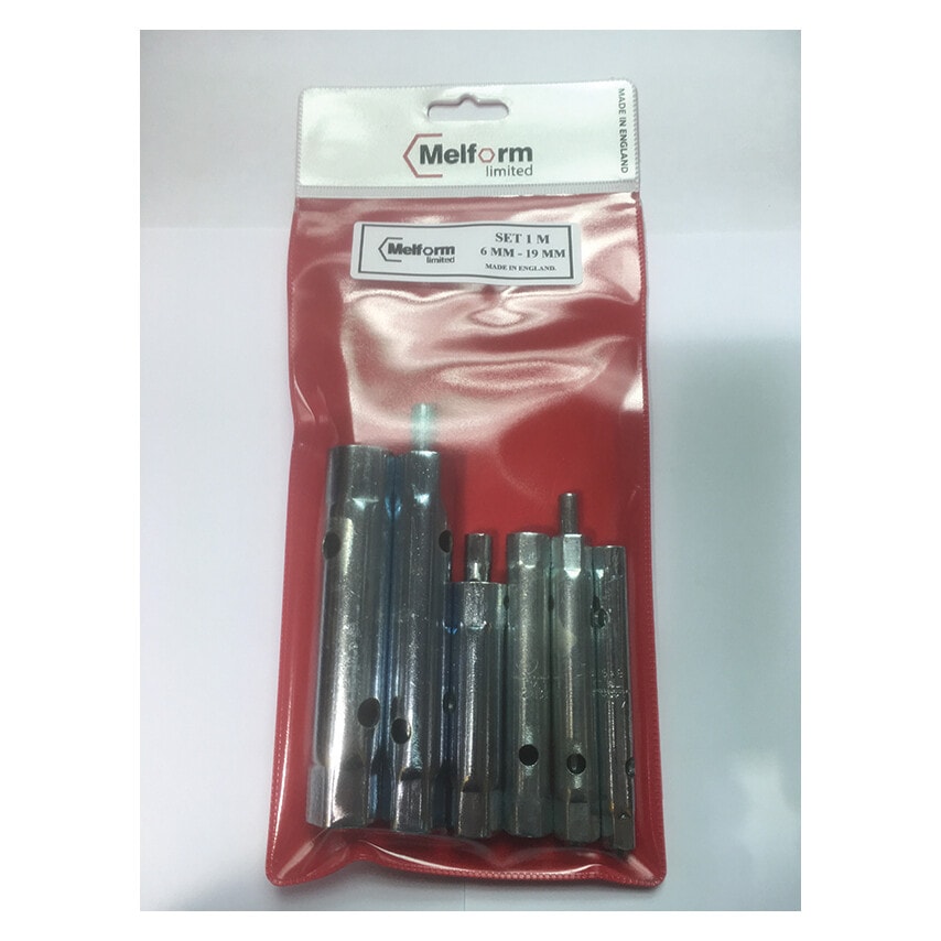 Set 1M. 6 mm to 19 mm Box Spanner Set with Tommy Bars