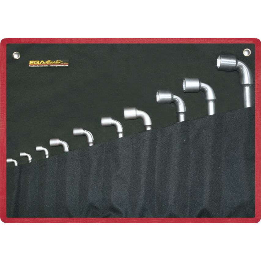 Set of 10 Angled Open Sockets 6 x 6 (8-21 mm) Titacrom