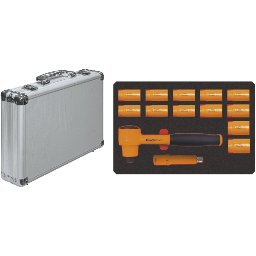 Set of 14 Socket Wrenches 1/2" 1000V (12 Edges)