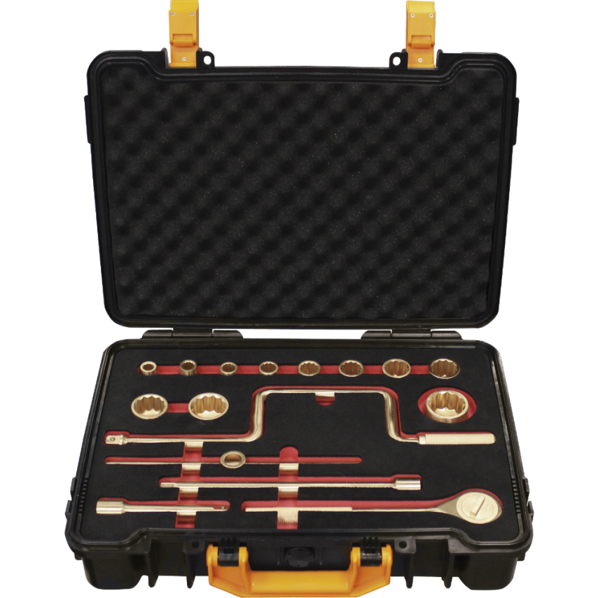 Set of 16 Socket Wrenches 1/2" (3/8" - 1.1/4") Non Sparking Cu-Be