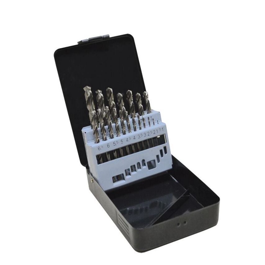 Set of 19 Pcs of HSS Drill Bits 1-10/0, 5 mm DIN 338 66327