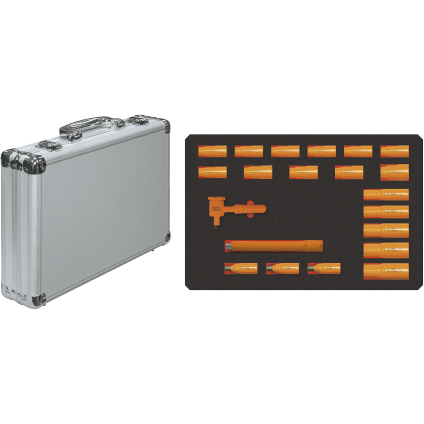 Set of 21 Pieces - Socket Wrenches 1/4" 1000V