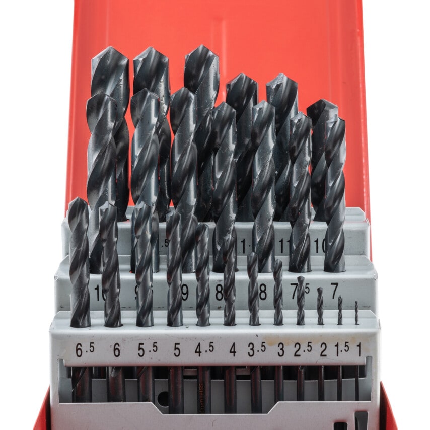 Set of 25 HSS Drills 1-13.00MM X 0.5MM