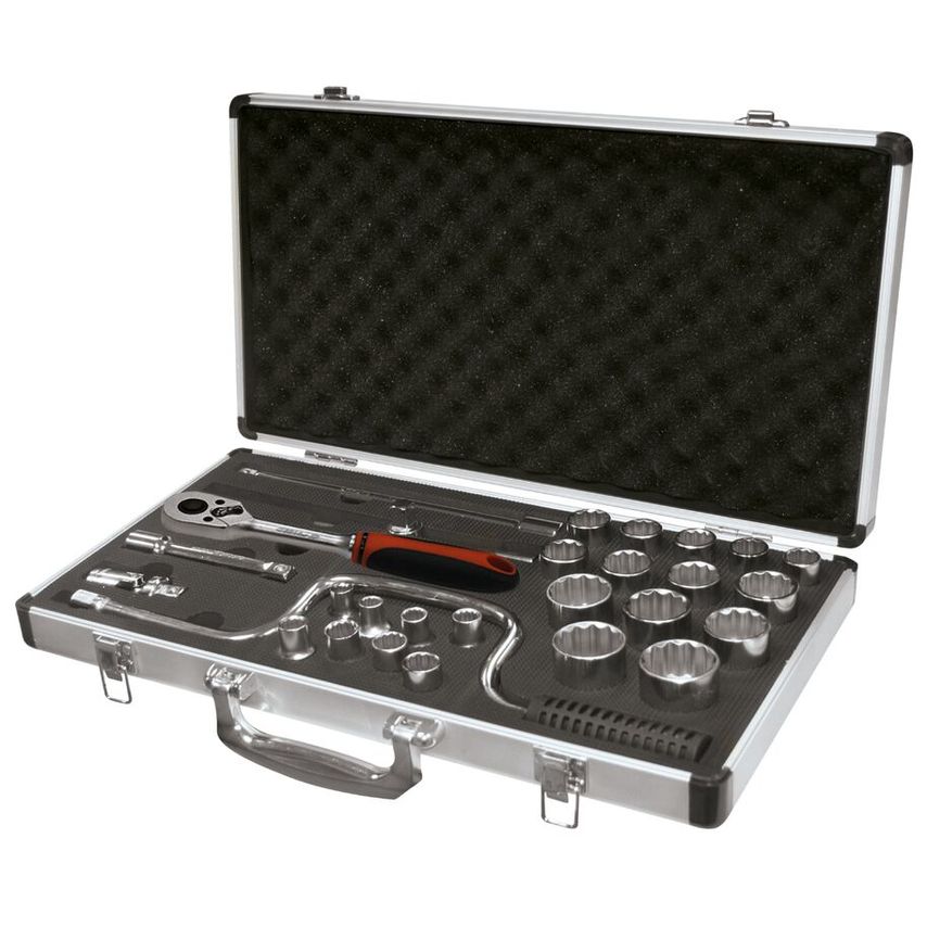 Set of 28 Pieces Socket Wrenches 1/2" (8-32 mm) 12 Edges