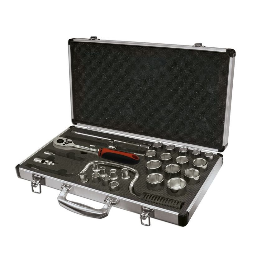 Set of 28 Pieces Socket Wrenches 1/2" (8-32 mm) 6 Edges