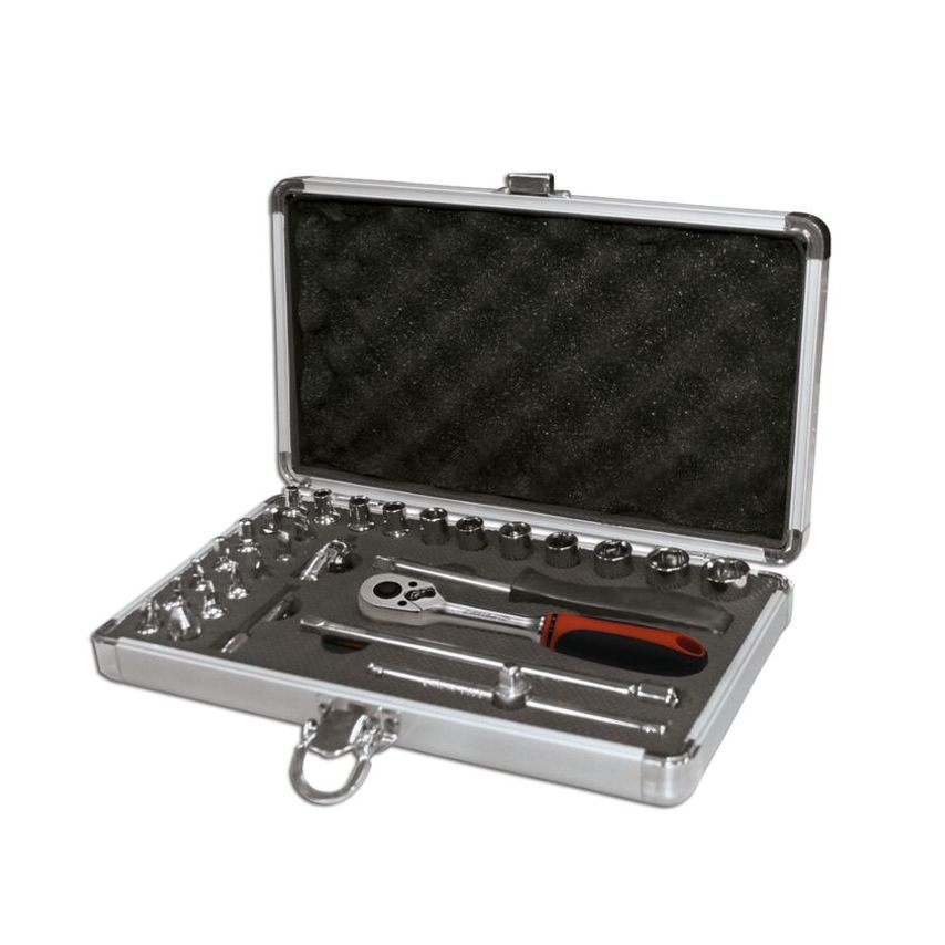 Set of 29 Pieces Socket Wrenches 1/4" (5/32"- 9/16") 6 Edges