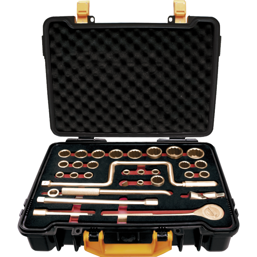 Set of 31 Socket Wrenches 1/2" (5/16" - 1.1/4") Non Sparking Cu-Be