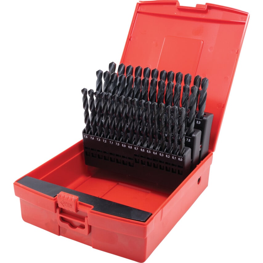 Set of 41 HSS Drills 6-10.00MM X 0.1MM