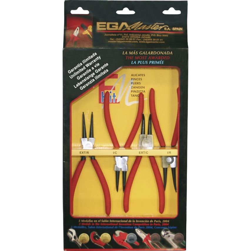 Set of 4 Circlip Pliers 7"