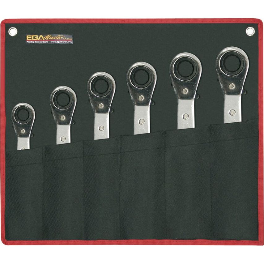 Set of 5 Offset Double Ratchet Wrenches 1/4-5/16" - 3/4-7/8"