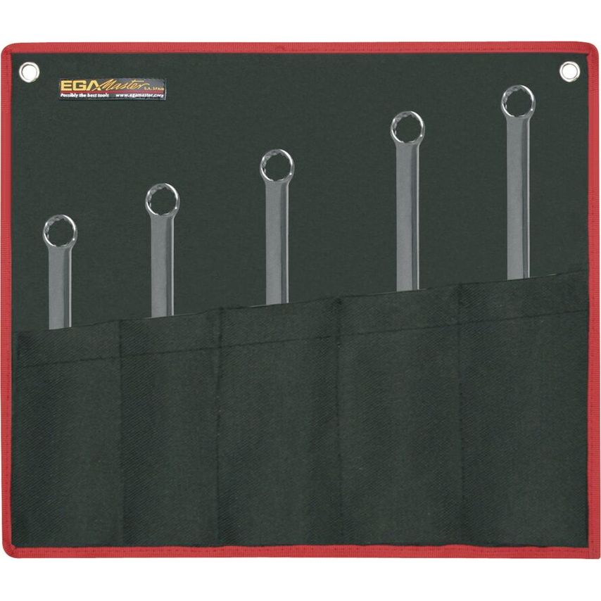 Set of 5 Slim Flat Double Ring Wrenches 7/32" -1/4" A 1/2" - 9/16" Aerospatial Chrome Plating