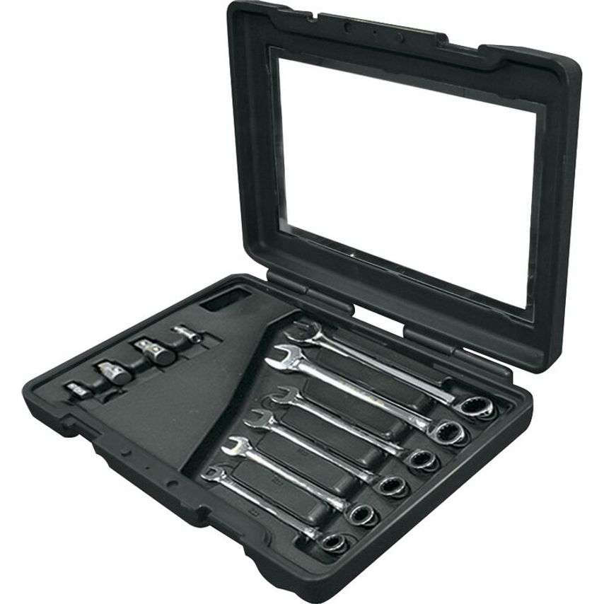 Set of 6 Reversible Combination Ratchet Wrenches Mastergear 8-19mm