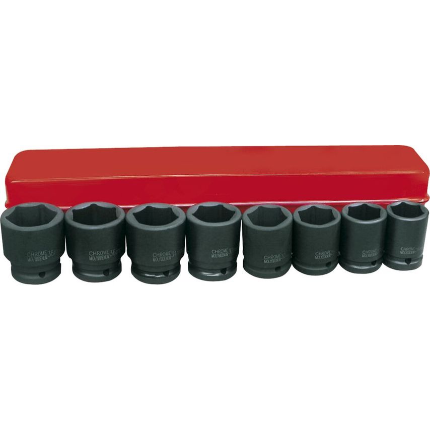 Set of 8 Impact Socket Wrenches 3/4" (1"-1.1/2") Long Series