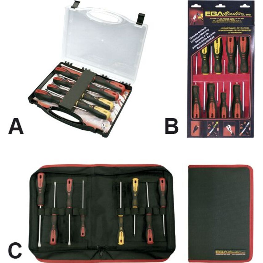 Set of 8 Screwdrivers Mec-ph-pz Rotork in Cardboard Case