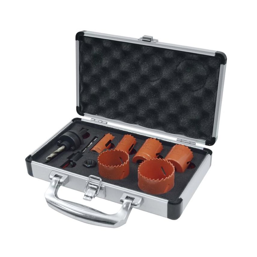 Set of Bimaterial Hole Saw 19-22-29-35-38-44-51-57-64-67 mm 64616