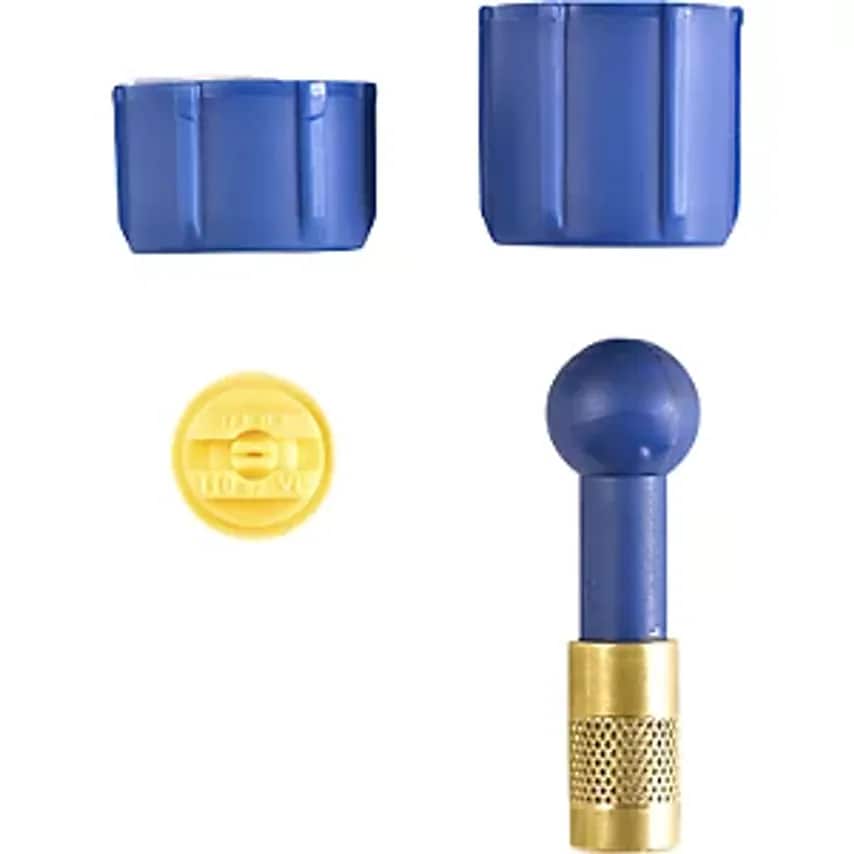 Set of Nozzles, For Solvents, Brass/Blue/Yellow