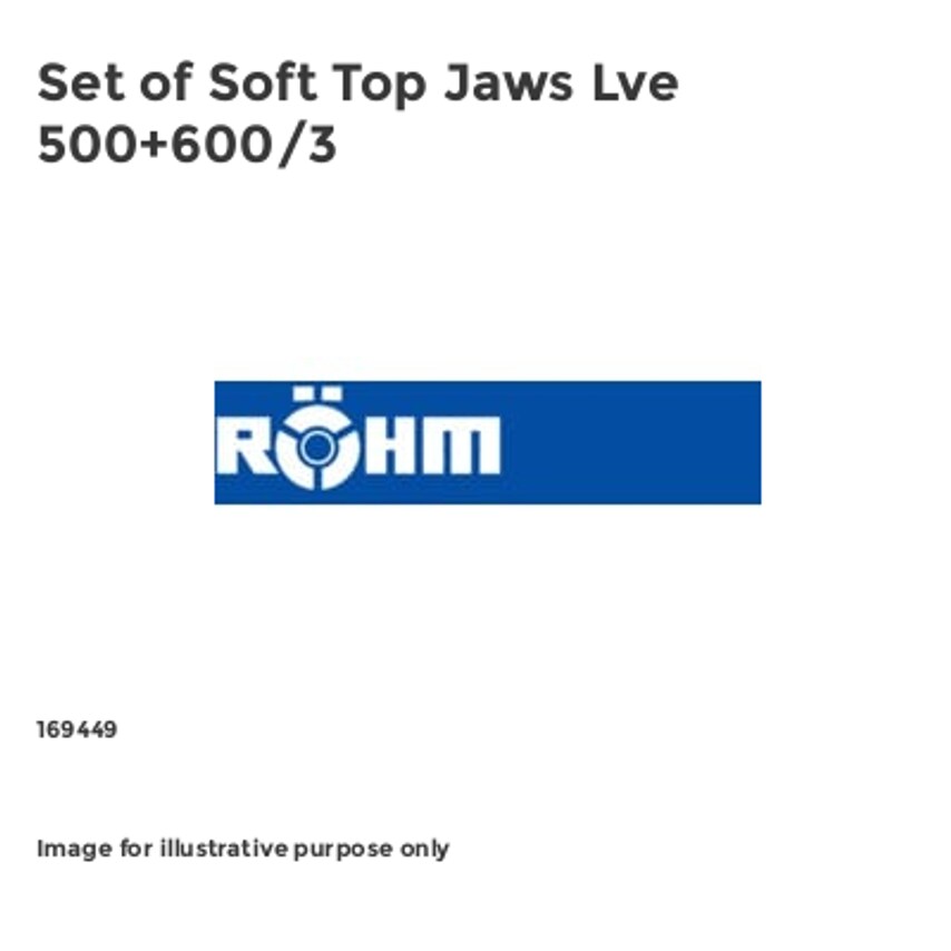 Set of Soft Top Jaws Lve 500+600/3