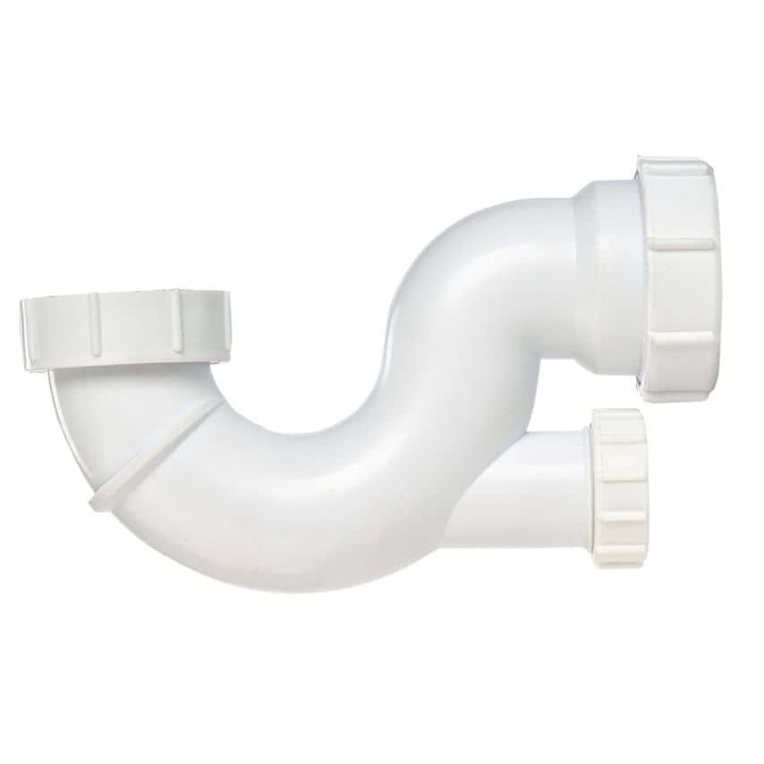 Shallow Bath Trap with Cleaning Eye 40mm