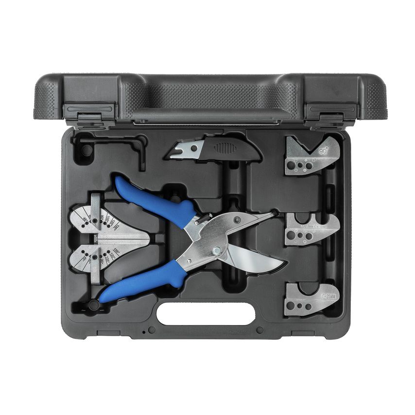Shear set for plastic pipes
