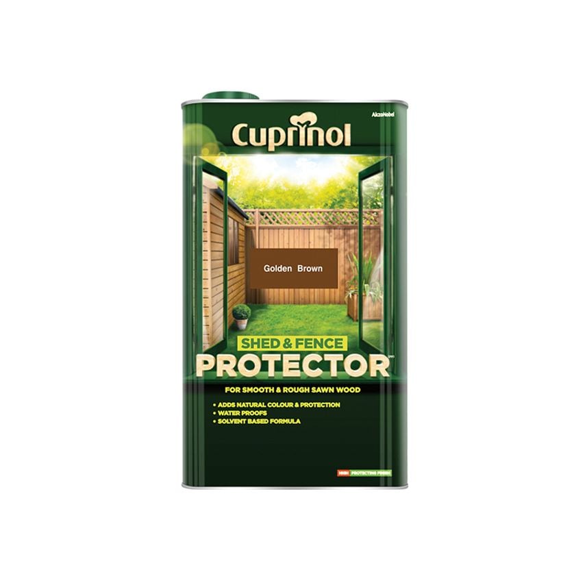 Shed & Fence Protector Gold Brown 5 litre CUPSFGB5L