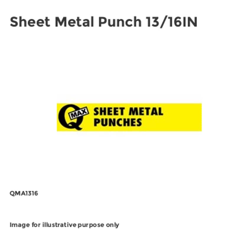 Sheet Metal Punch 13/16IN QMA1316