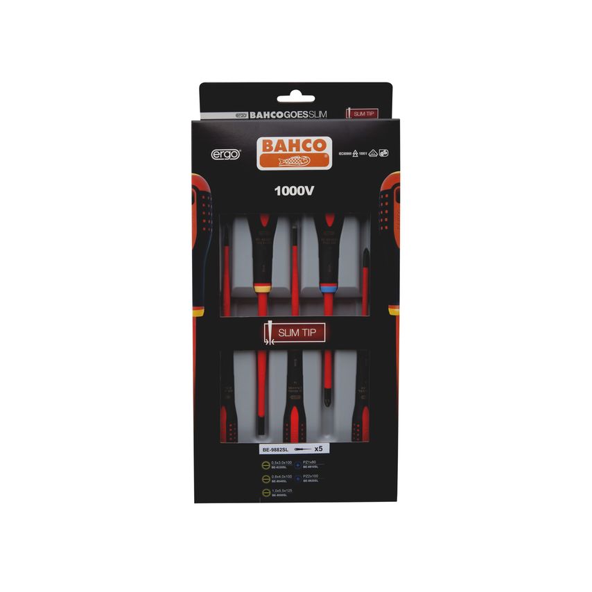 Slim Ergo Insulated Screwdriver Sl/Pz Set 5 Piece