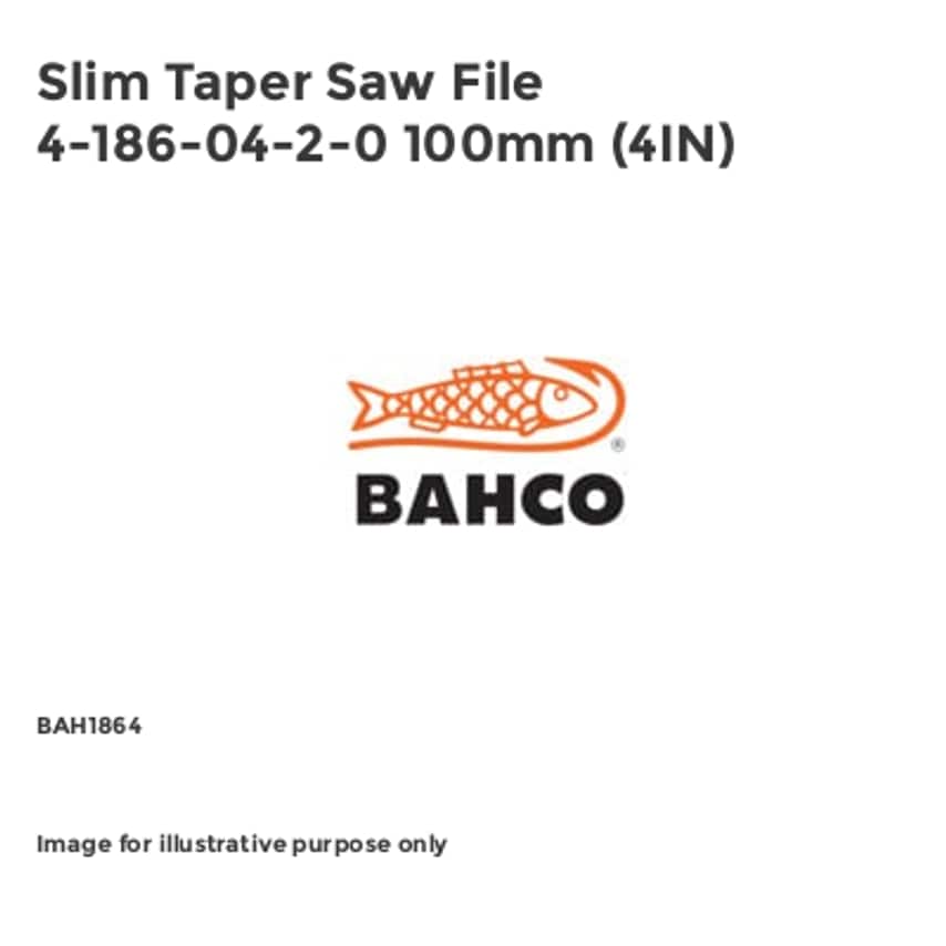 Slim Taper Saw File 4-186-04-2-0 100mm (4IN)