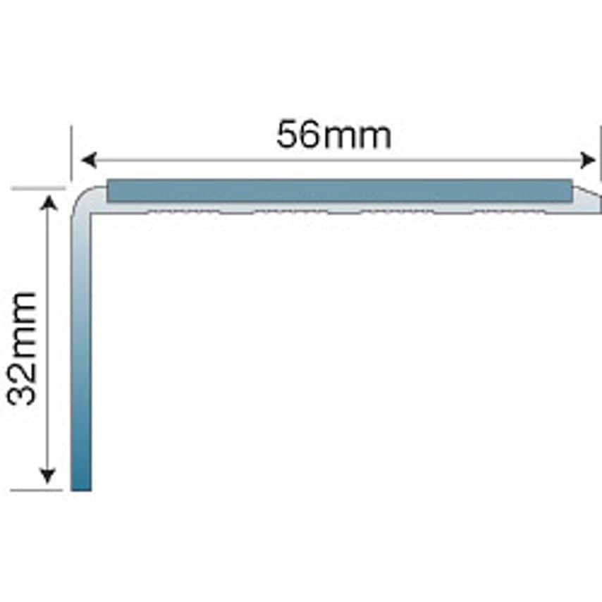Slimline Single Square Nose 2.44m