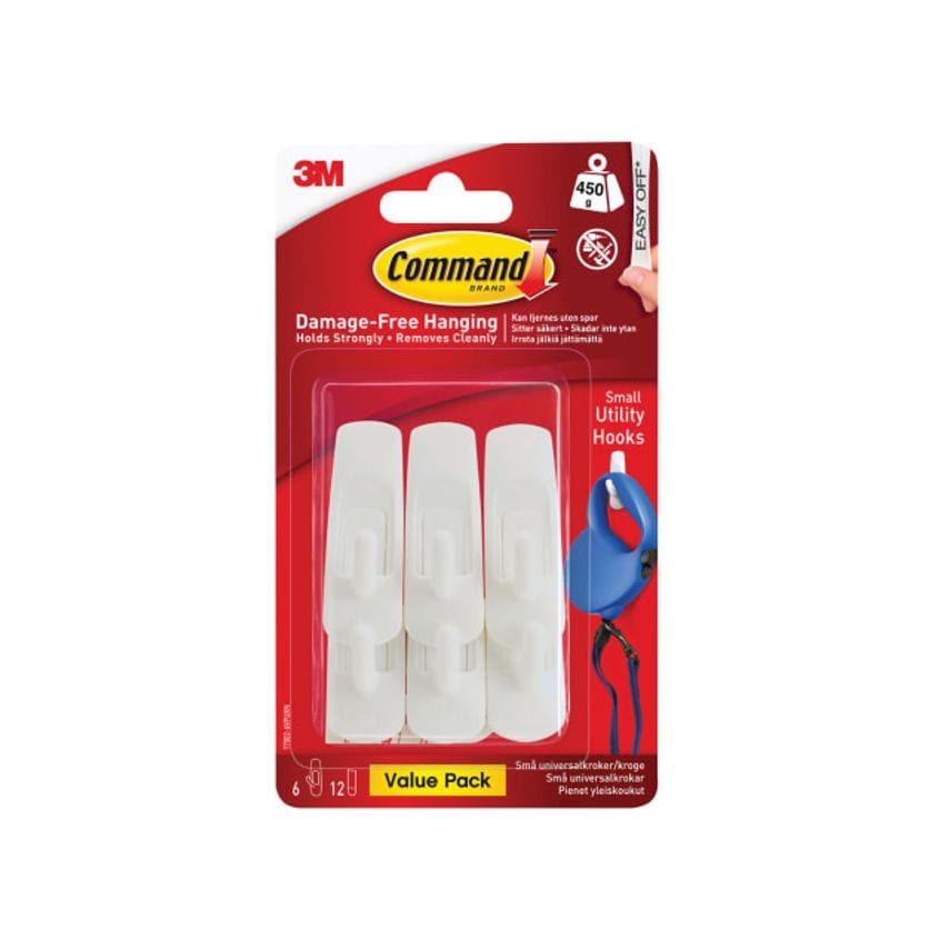 Small Utility Hooks Value Pack, Pack of 6