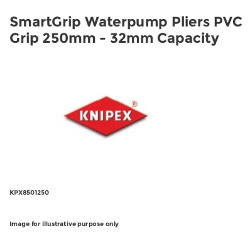 SmartGrip Waterpump Pliers PVC Grip 250mm - 32mm Capacity